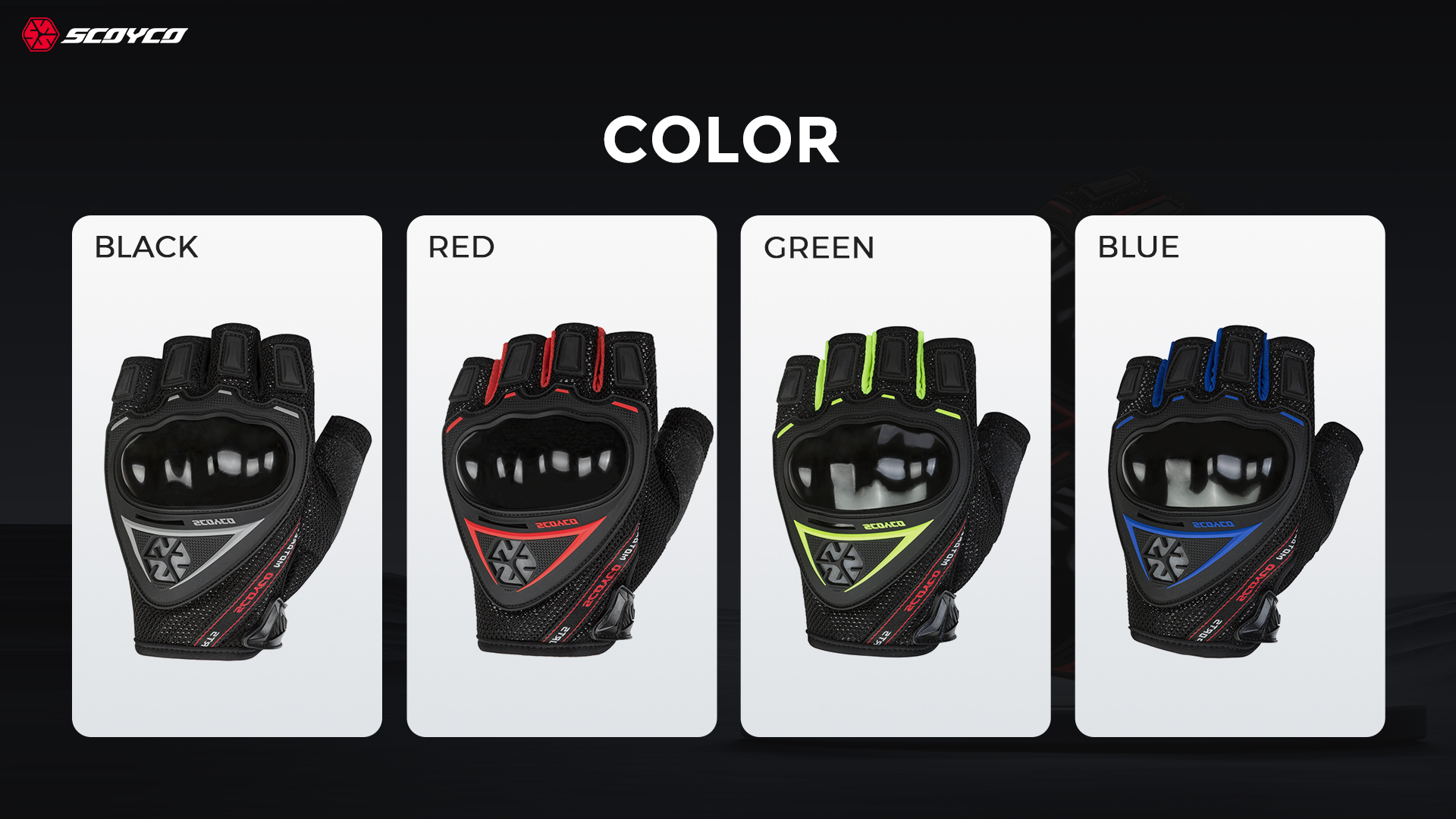tpu knuckle protection fingerless gloves