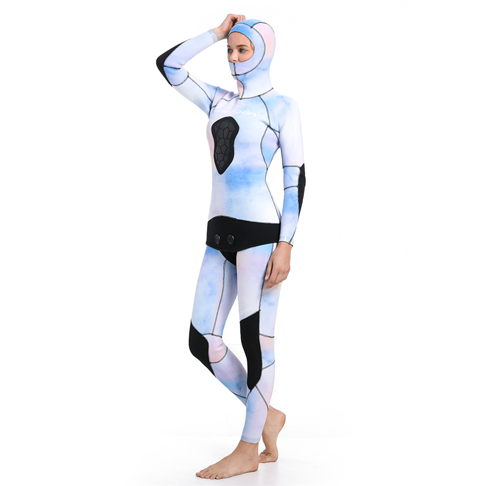 Seackin 4mm κουκούλα ψηλά παντελόνια μέσης Wetsuits