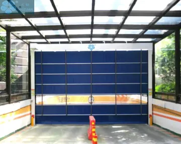 High Speed PVC Stacking Folding Garage Door