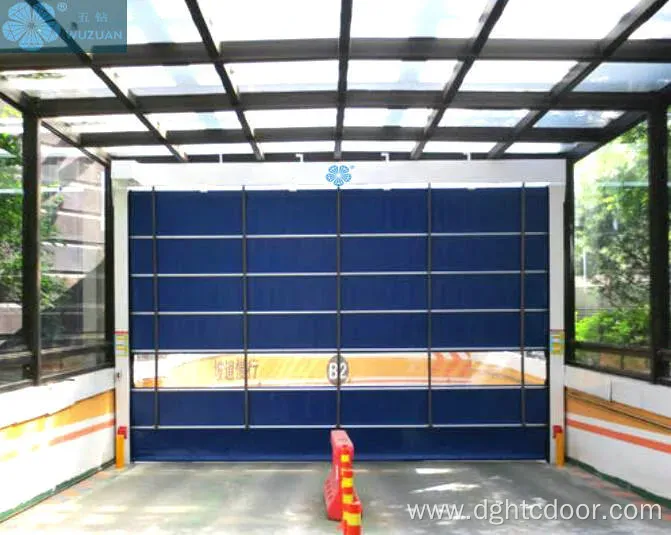 High Speed PVC Stacking Folding Garage Door