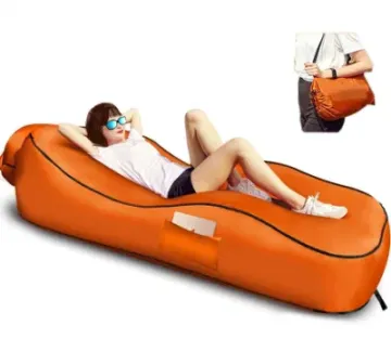 Adult Unisex Lightweight Lazy Nylon Single Printing Lying Outdoor Fast Inflatable Sofa