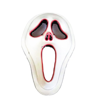 Nouveau masque de balle à fil de brillance LED: le masque de performance Halloween du visage de clown souriant et les accessoires
