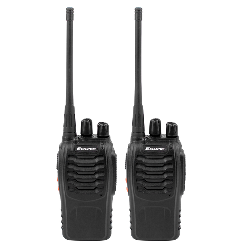 ECOME ET-77 Billigste pris 1 km rekkevidde Restaurant UHF Handheld Walkie Talkie Set