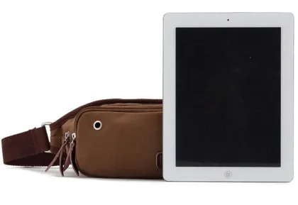 Canvas passport waist bag fanny pack