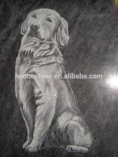 Animals sandblasted on granite stone