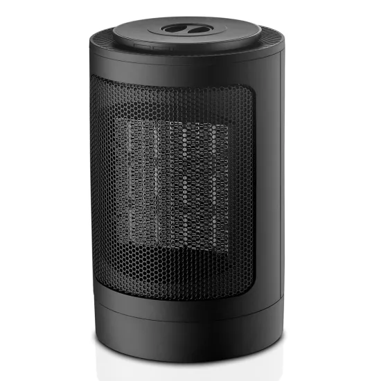 Meizhi Black PTC Portable Heater and Fan: Compact Heating and Cooling Solution