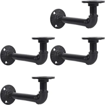 DIY Floating Shelf with Industrial Pipe Brackets - Vintage Wall Mounted Shelving