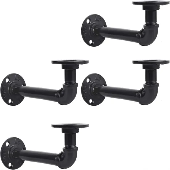 DIY Floating Shelf with Industrial Pipe Brackets - Vintage Wall Mounted Shelving