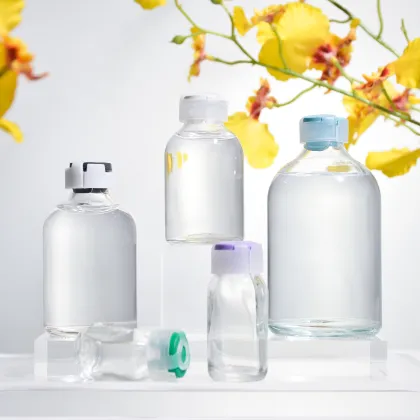 Clear Thickened Saline Infusion Bottle - Glucose Medical Experiment Pharmaceutical Glass Bottle