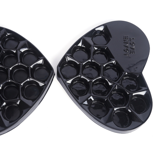 PET plastic black chocolate packaging tray inserts