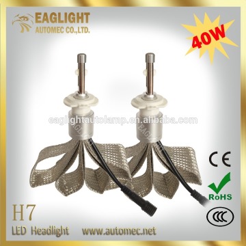 Hot sale 40W 4800lm high low beam high power car led headlight h7