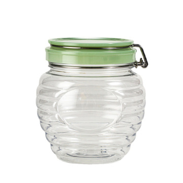 Wholesale PET Food Grade 500ml Honey Jar - Air-tight Storage Container with Clip Lid