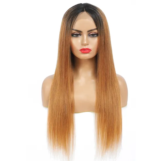 Hot Selling T1b 27 Ombre Brown Color Hair Vendor 100% Brazilian Virgin Human Hair T Part Lace Front Wig For Women
