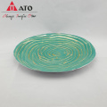 Colorful Clear embossed plate with aluminzing& spray color