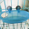 1 Pc Bird Perch Shower Pet Bird Bath Cage Basin Parrot Bath Basin Parrot Shower Supplies With Mirror Food Bowl Birds Accessories