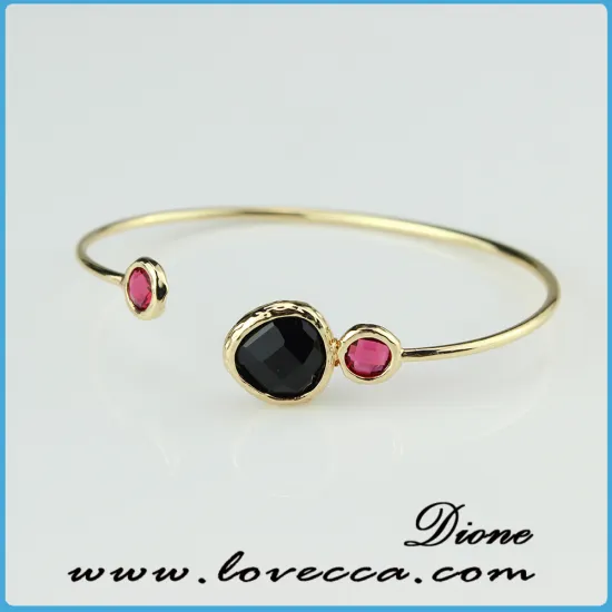 Top sale Bridal bracelet gemstone jewellery Glass Bangle Bracelet