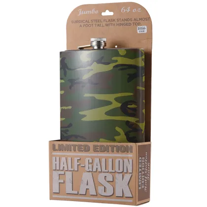 Stainless Steel Big Shaped Whisky Pouch Flagon Hip Flasks