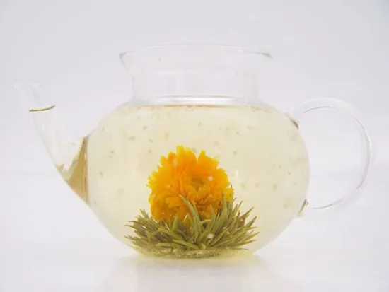 fluffy snowball floral blooming tea