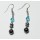 Hematite Cross Earring with silver color finding