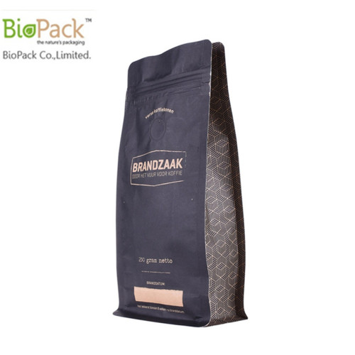 Emballage de sac de café de fécule de maïs biodégradable Ziplock en gros de Chine