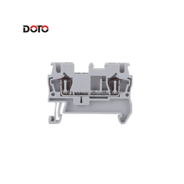GREY ST 2.5 DIN Rail 4-Conductor Spring Terminal Block