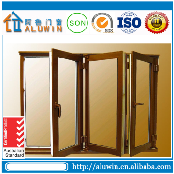Australian Standard Aluminum Frame Tempered Glass Folding Windows