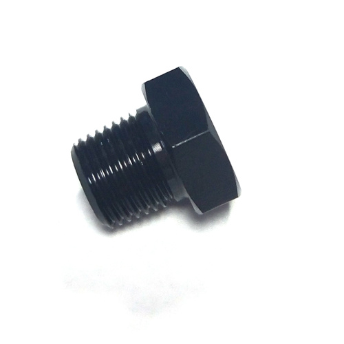 1/8 NPT End Plug Adatto in alluminio Nero