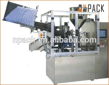 Automatic plastic tube fill seal machine