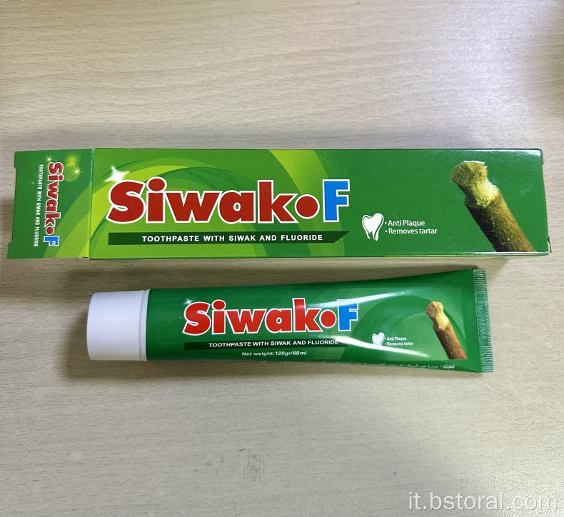 120 g di dentifricio siwak fluoruro sbiancante