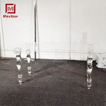 Elegant Acrylic Outdoor Table for 8-Person Weddings and Events
