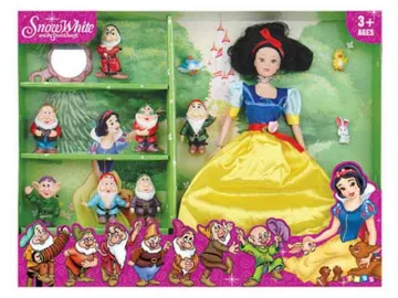 SNOW WHITE DOLL+DWARF