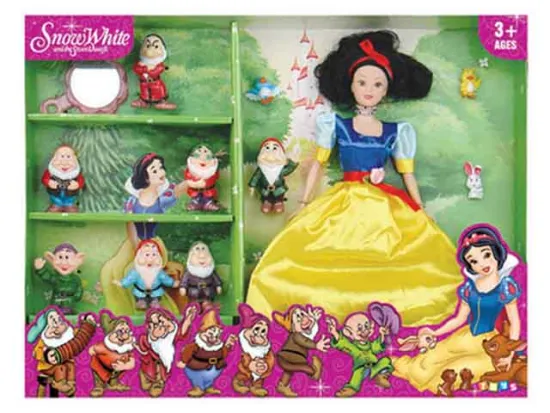 SNOW WHITE DOLL+DWARF