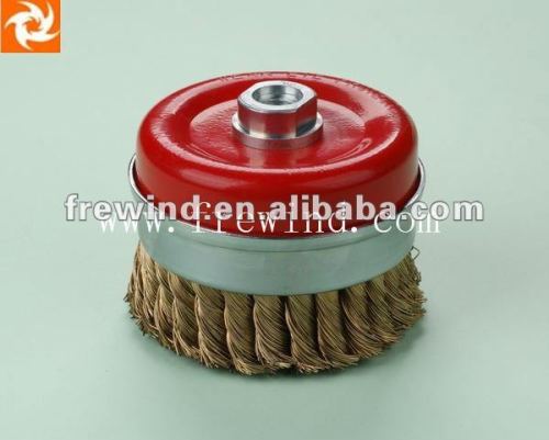 knot twisted wire cup brushes with nut