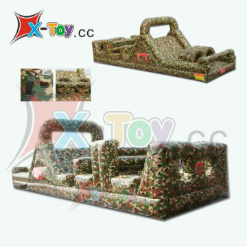 Top Selling 12m Long Inflatable Obstacle Course in Camouflage Pattern