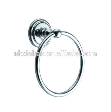 Bathroom wall fitting zinc alloy towel ring with polished chrome