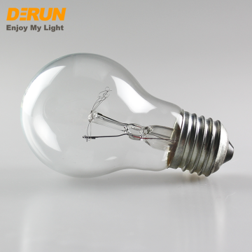 Factory OEM CE RoHS A55 Tungsten Incandescent Bulb - 25W to 100W, E27/B22 Clear Frost Glass