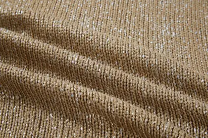 Women's Knitted Foil Print Crew-Neck Pullover