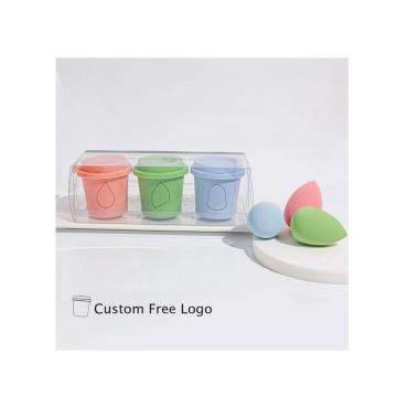 Free Logo Makeup Sponge Set With Coffee-Cup Box
