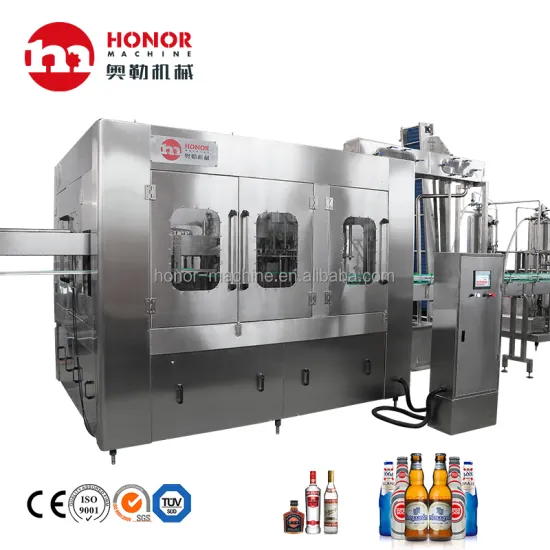 Beer Filling Machinery: 4000 Bottles Per Hour Glass Bottle Filling and Capping Machine