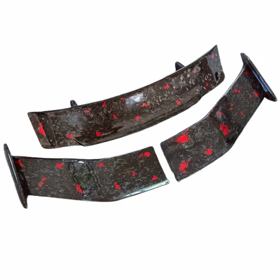 High Quality Red Forged Carbon Fiber D-Style Rear Spoiler for B4 Series G26 Body Kit