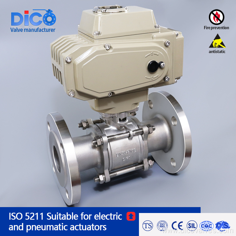 high quality DIN platform 3PC Flange Ball Valve