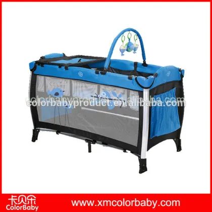 Aluminum baby crib with toys, adult baby crib