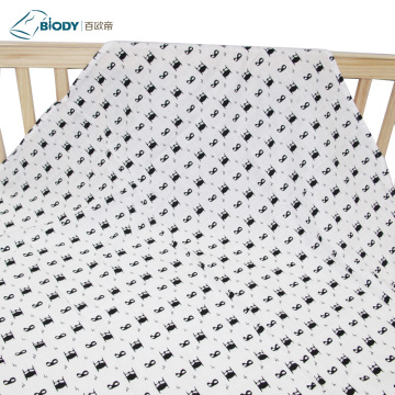 Warme Karikatur Musselin Baby Swaddle Blanket Satin Trim