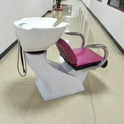 Liguang Beauty Station Pink Hair Washing Chair for Salon Furniture