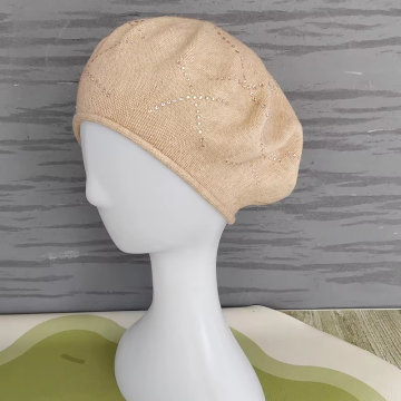 Herbst &amp; Winter Classic Klassiker Festkörper Diamant Rolled Edge Beret