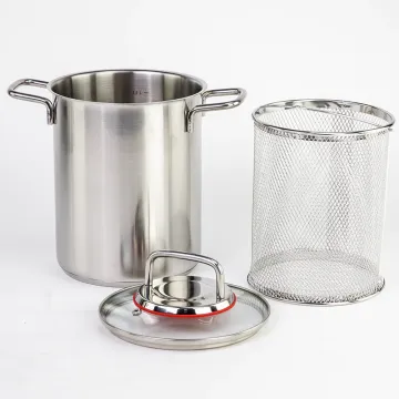 Food Grade Asparagus Pot Set with Strainer, Stainless Steel Pasta Pot, Noodle Pan, and Deep Frying Pan in Hot Sale