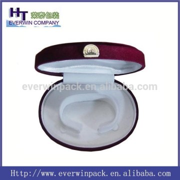 Top sale ! fashion and luxury flocking jewelry box for bracelet