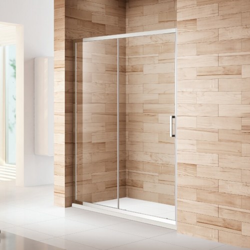 ​SALLY Chrome Framed Clear Glass Sliding Shower Door