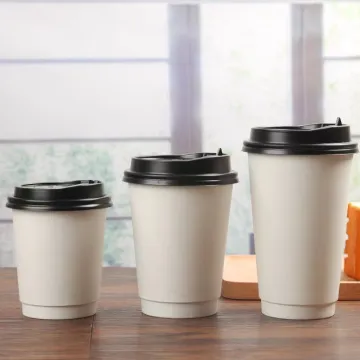 12oz Disposable Eco-friendly White Double Wall Paper Cups