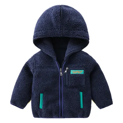 Children's Thick Coat Solid Color